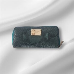 Michael Kors Continental Snakeskin Embossed Zip-around Wallet